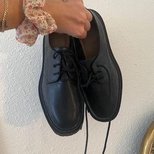 H&M Platform Oxford Shoe Black Size 8